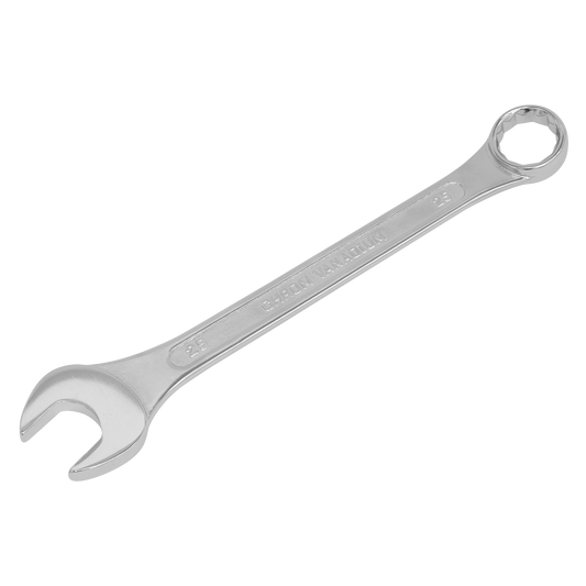 Sealey Combination Spanner Chrome Vanadium Steel Fully Polished Heads 25mm S0425