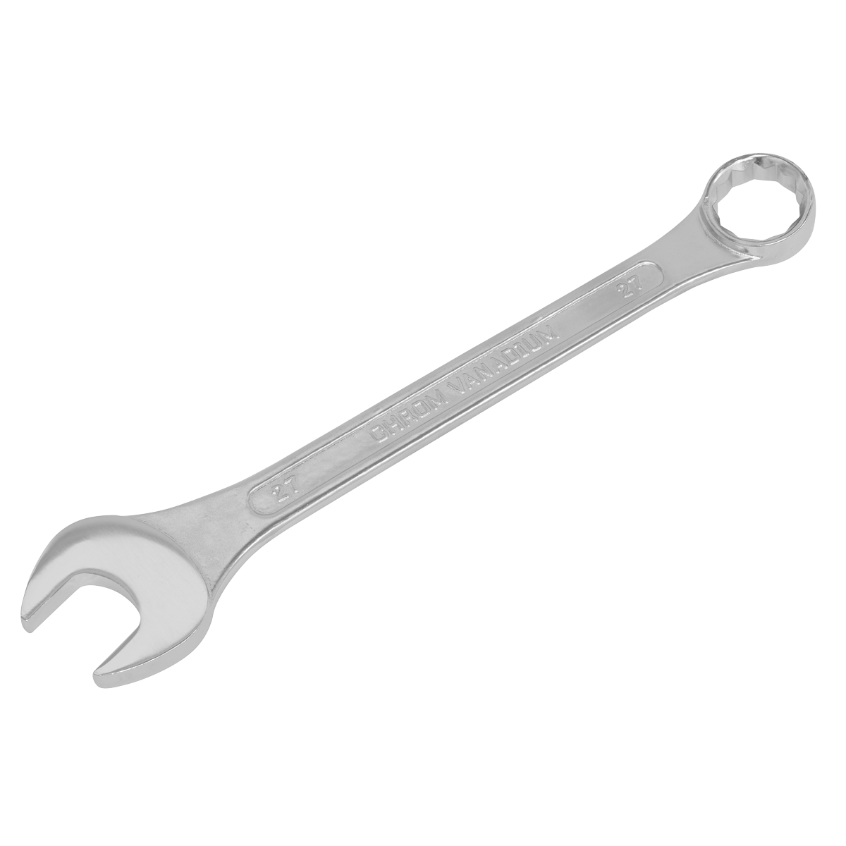 Sealey Combination Spanner Chrome Vanadium Steel Fully Polished Heads 27mm S0427