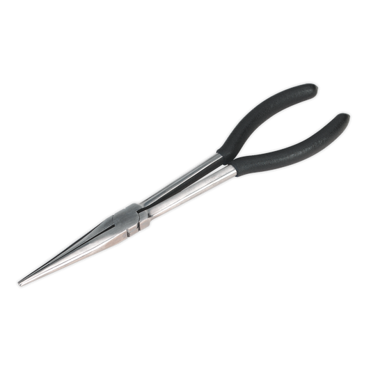 Sealey Needle Nose Pliers Heat Treated Steel 275mm Straight Silver Tool S0434