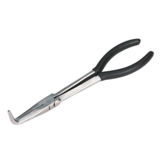 Sealey Needle Nose Pliers 275mm 90° Angle Nose Fully Polished Finish Tool S0435