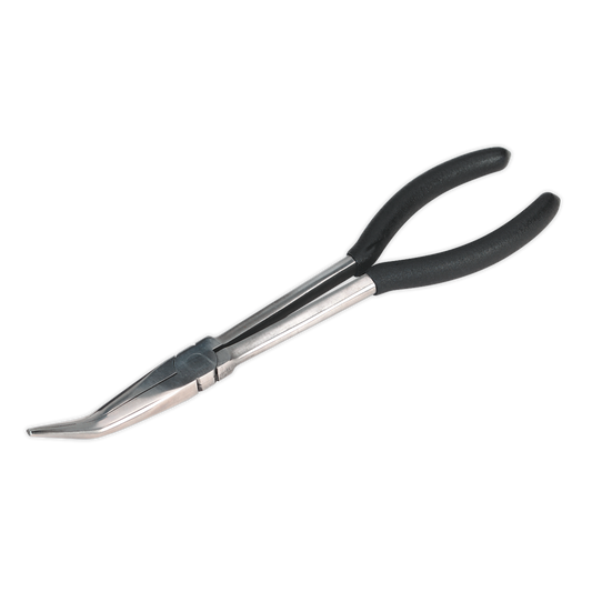Sealey Needle Nose Pliers 275mm 45° Angle Nose Fully Polished Finish Tool S0436