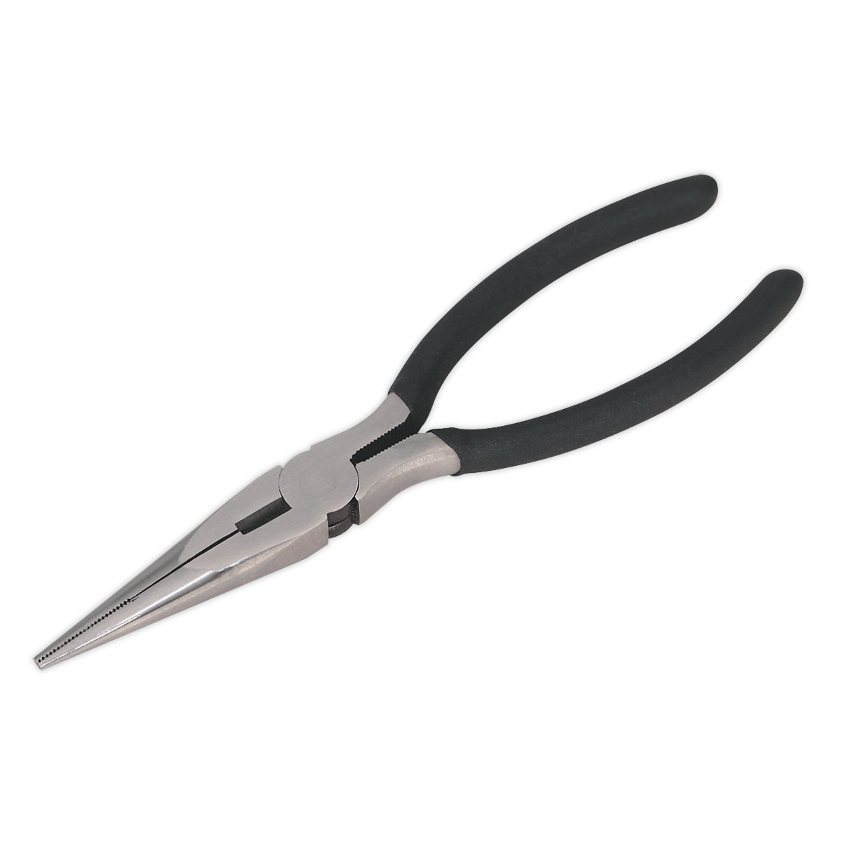 Sealey Long Nose Pliers With Non-Slip Foam Cushion Grip Handles 200mm S0443