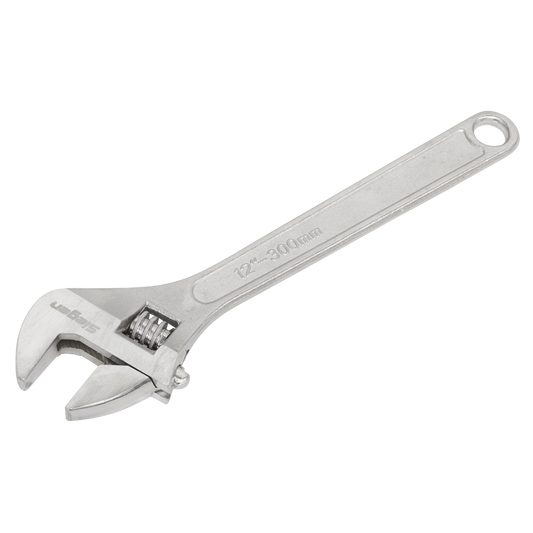 Sealey 300mm Adjustable Wrench Hand Tool Hardened & Heat Treated Steel S0453