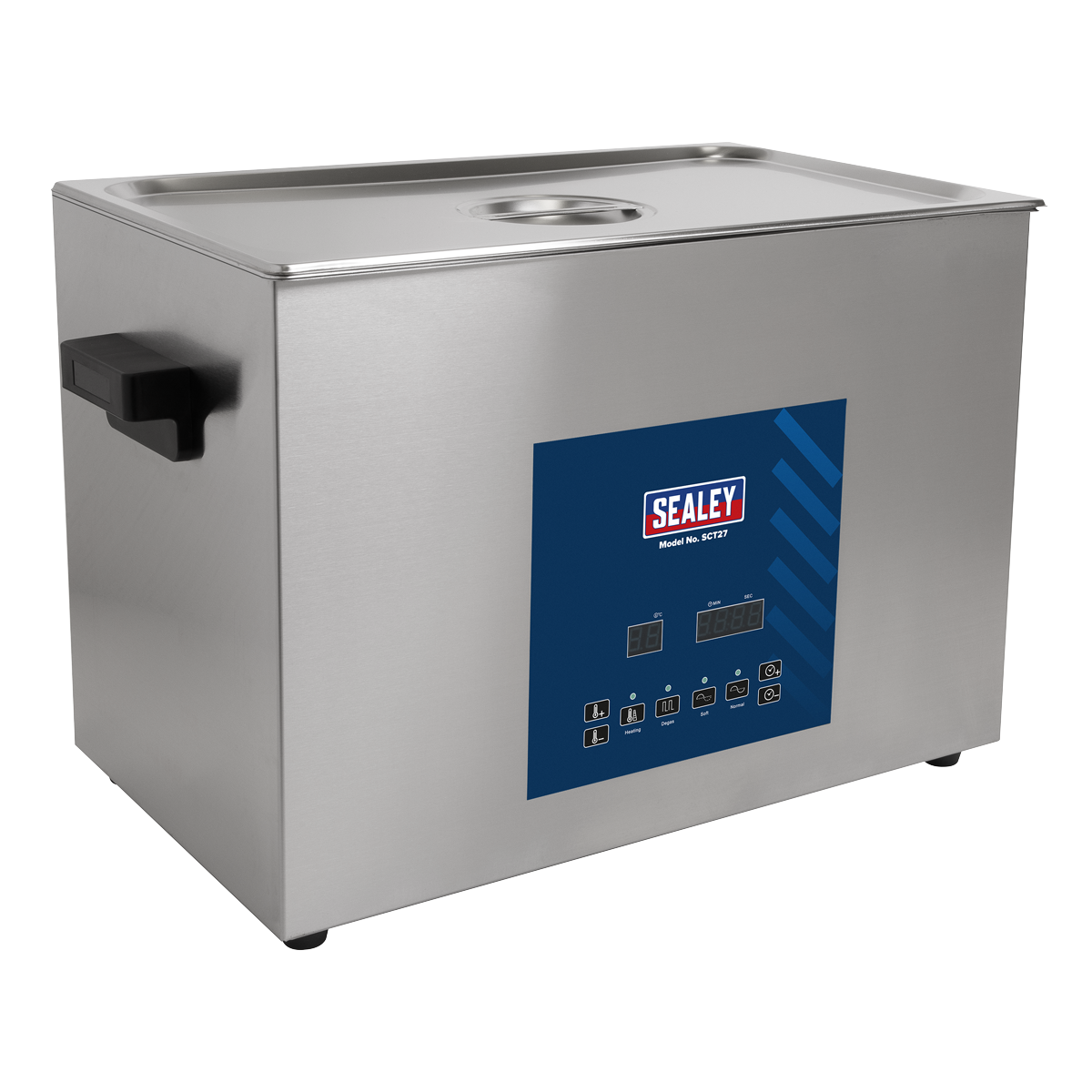 Sealey Ultrasonic Parts Cleaning Tank 27L LED Display Temperature Control SCT27