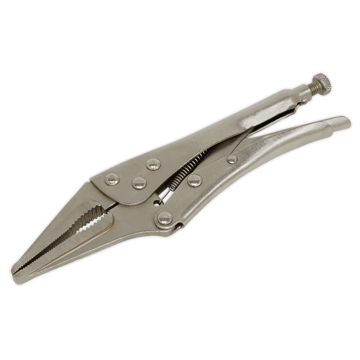 Sealey Locking Pliers Long Nose With Chrome Vanadium Steel Jaws 225mm S0462