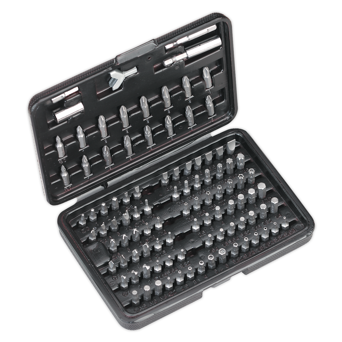 Sealey 100 Piece Power Tool Security Bit Set Chrome Vanadium Steel S0473