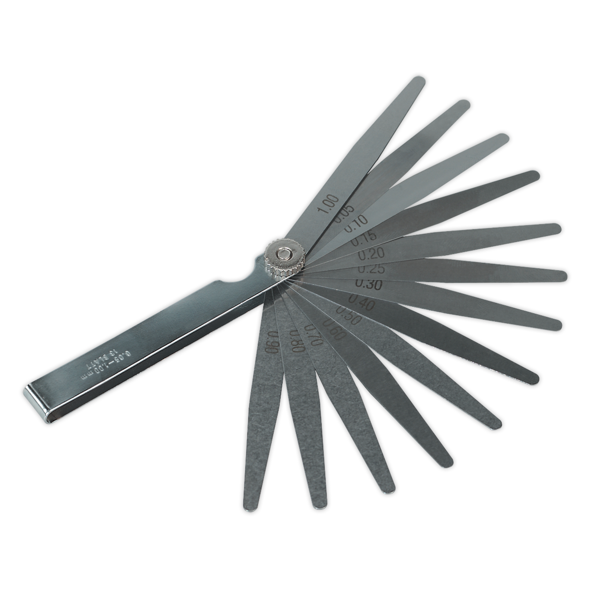 Sealey 13 Blade Feeler Gauge - Metric Graduated 0.05 To 1mm Sizes S0517