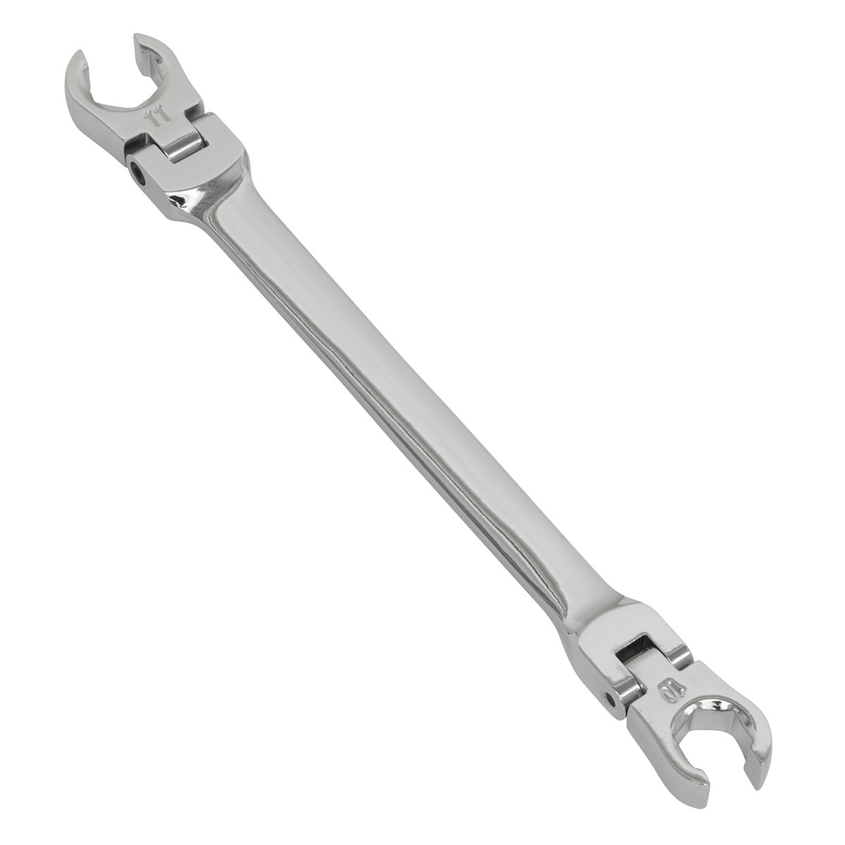 Sealey Flexi-Head Flare Nut Spanner 10 x 11mm Chrome Vanadium Steel AK26521