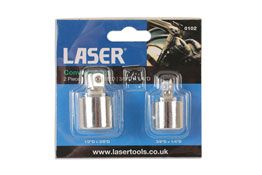 LASER 0102 Ratchet Increasing/Reducing Adapter Set Chrome-Molybdenum Steel