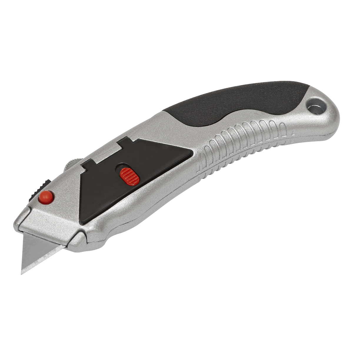 Sealey Retractable Auto-Load Utility Knife With Five Double End Blades S0555