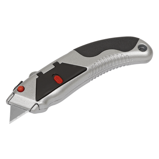 Sealey Retractable Auto-Load Utility Knife With Five Double End Blades S0555