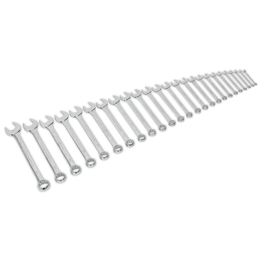 Sealey Combi Spanner Set Metric Drop-Forged Chrome Vanadium Steel 25 Pcs S0564