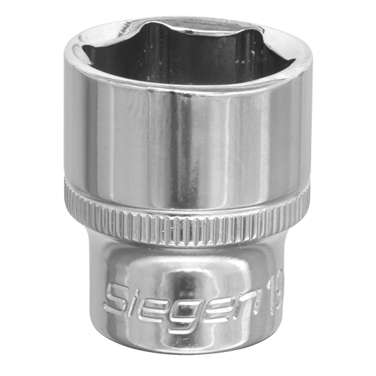 Sealey WallDrive Socket Tool 19mm 3/8" Square Drive Chrome Vanadium Steel S0586