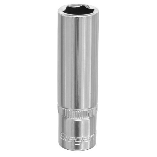 Sealey WallDrive Socket 12mm Deep 3/8" Square Drive Chrome Vanadium Steel S0590
