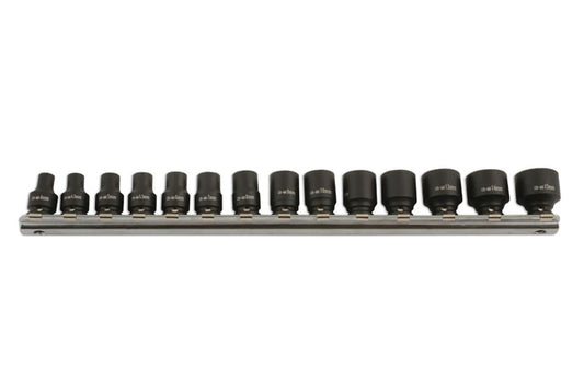 LASER 5961 14-Piece 1/4" Drive Impact Socket Set Chrome-Molybdenum Steel
