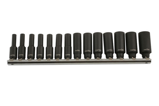 LASER 5962 Deep Impact Socket Set 1/4" Drive 14-Piece Chrome Molybdenum Steel