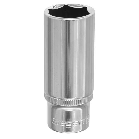 Sealey WallDrive Socket Tool 19mm Deep 3/8" Square Drive - Chrome Plated S0597