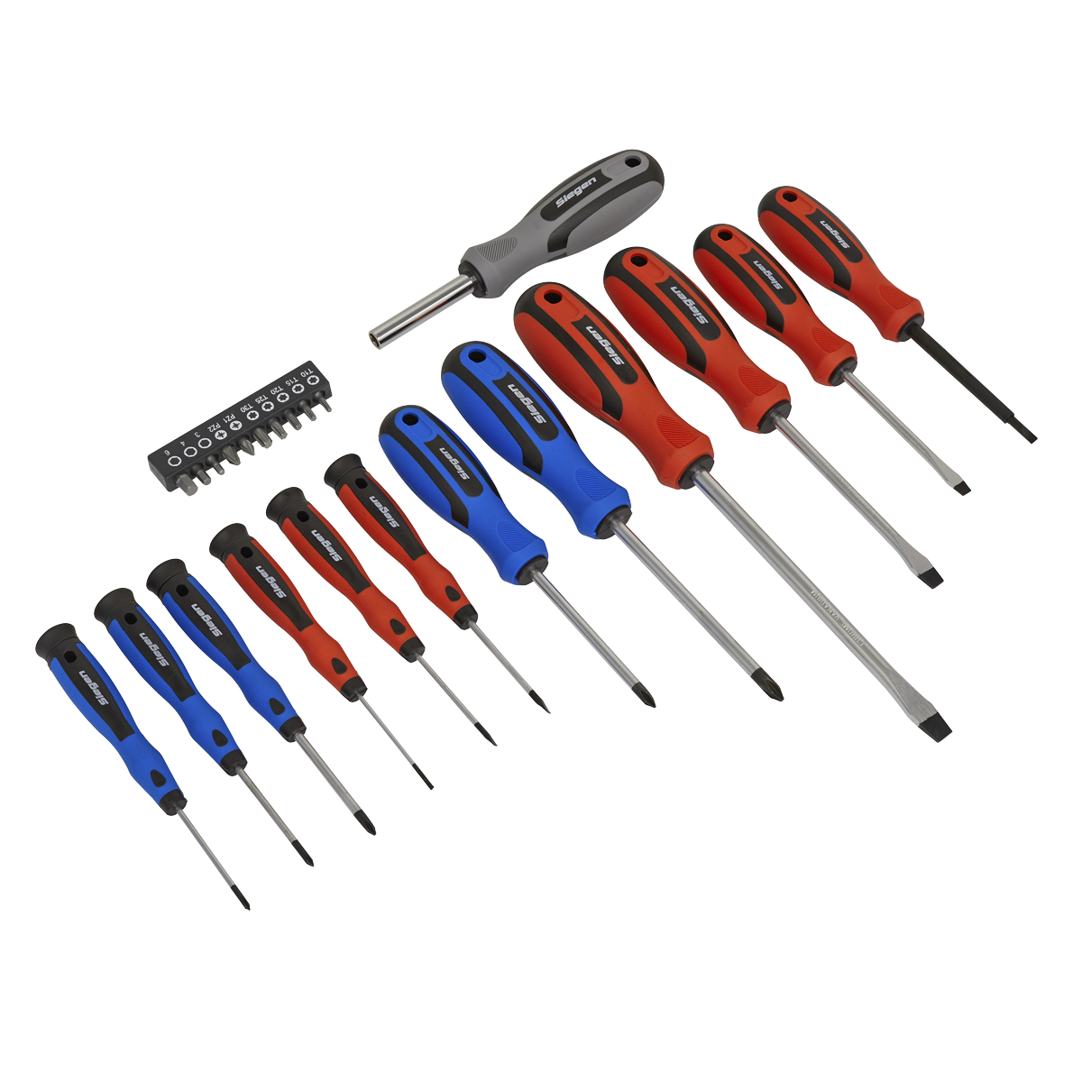 Sealey Soft Grip Screwdriver/Bit Set Chrome Vanadium Steel Shafts 23 Pcs S0598