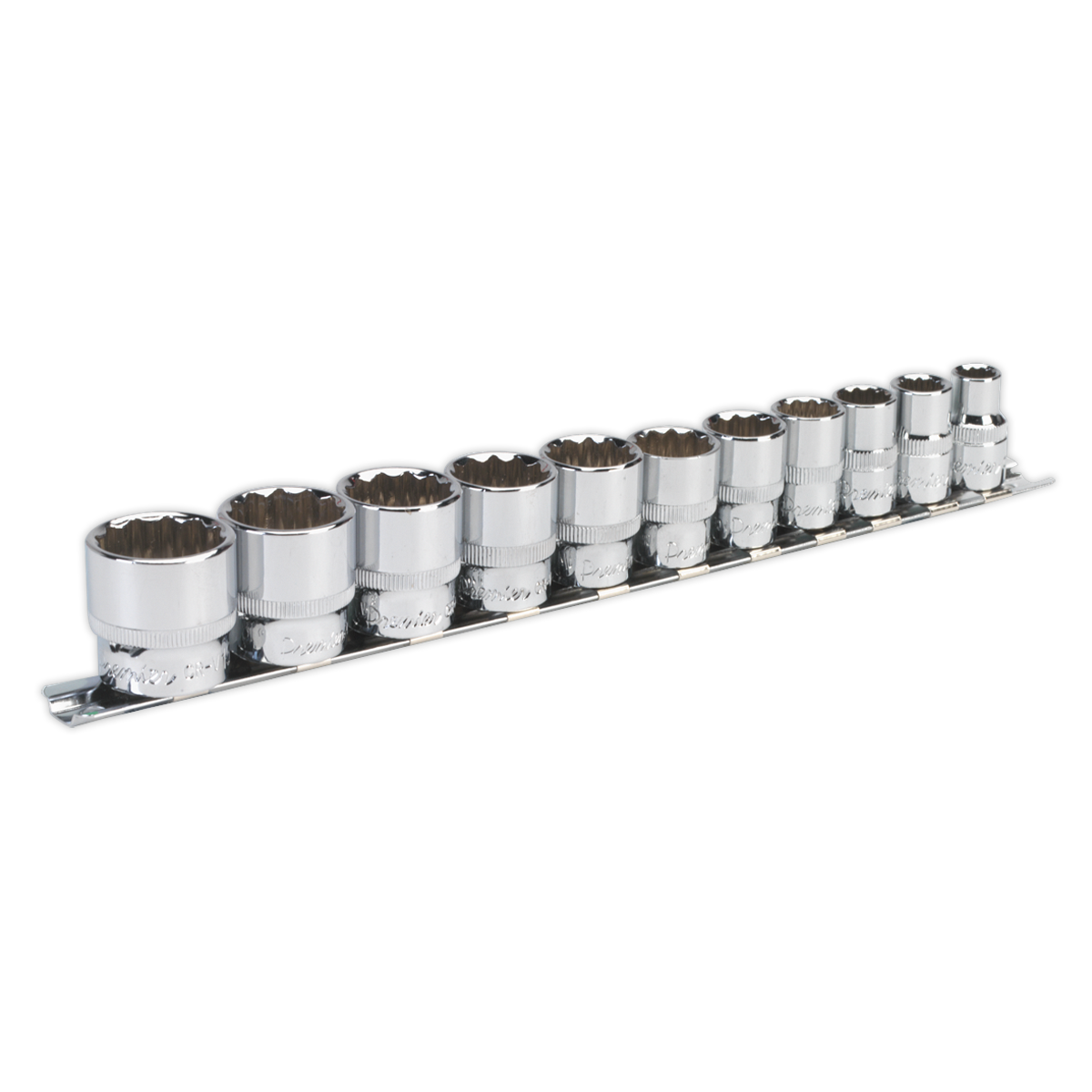 Sealey Socket Set 11 Pieces 3/8" Square Drive 12-Point WallDrive Imperial AK2672