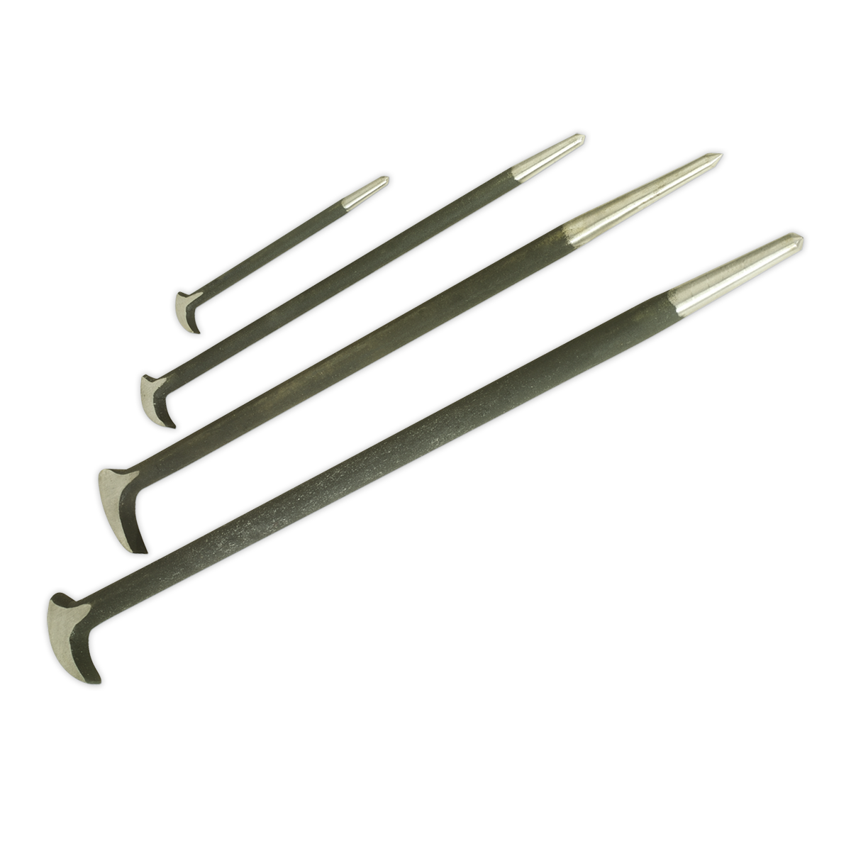 Sealey Heelbar Set Drop-Forged Heat Treated Steel Shafts 4 Pieces Tools S0640