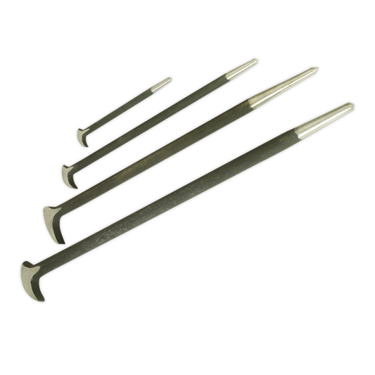Sealey Heelbar Set Drop-Forged Heat Treated Steel Shafts 4 Pieces Tools S0640