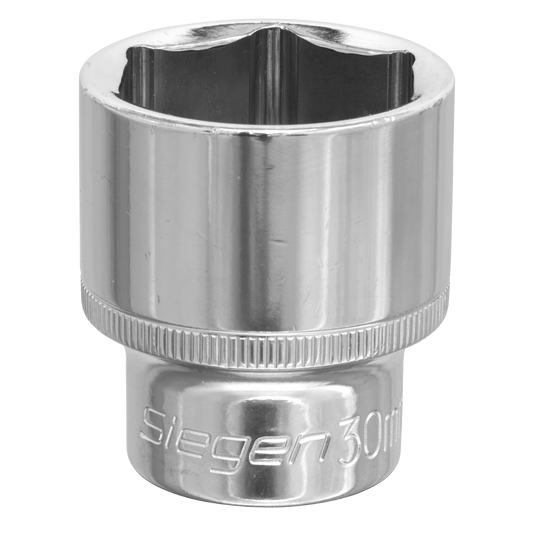 Sealey WallDrive Socket Tool 30mm 1/2" Square Drive Chrome Vanadium Steel S0664
