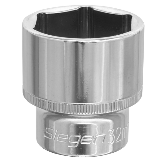 Sealey WallDrive 32mm 1/2" Square Drive Socket Tool Chrome Vanadium Steel S0665