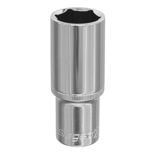 Sealey WallDrive Socket 23mm Deep 1/2" Square Drive Chrome Vanadium Steel S0678