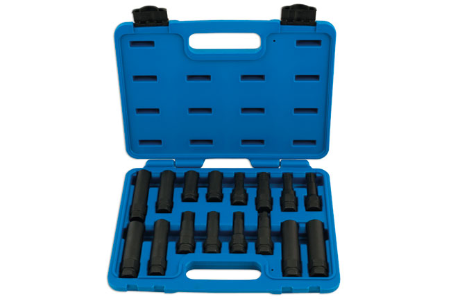 LASER 5982 Locking Wheel Nut Master Key Set 16pc Chrome Molybdenum Steel