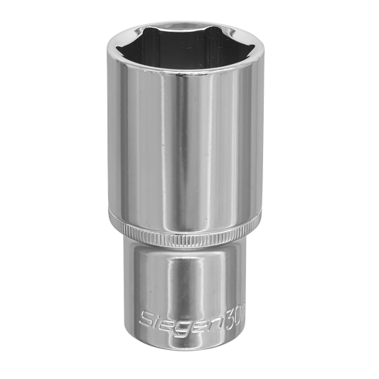 Sealey WallDrive Socket 30mm Deep 1/2" Square Drive Chrome Vanadium Steel S0682
