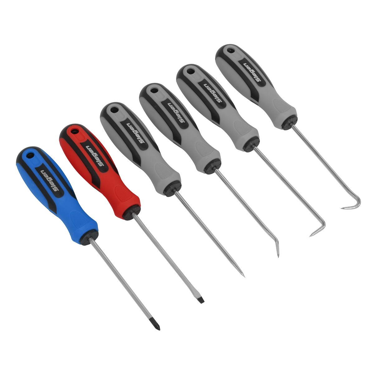 Sealey Mini Pick & Screwdriver Set Chrome Vanadium Steel Shafts 6 Pieces S0774