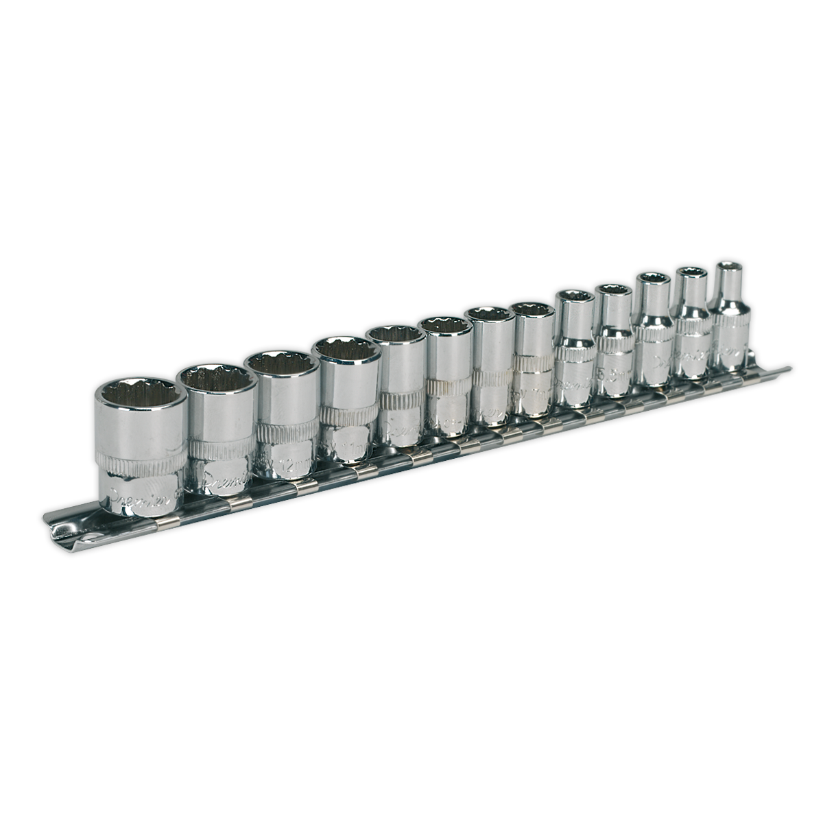 Sealey Socket Set 13 Pieces 1/4" Square Drive 12-Point WallDrive Metric AK2680