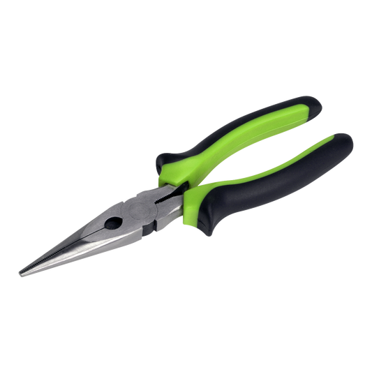 Sealey Long Nose Pliers Comfort Grip Fully Chromed & Polished Jaw 200mm S0812