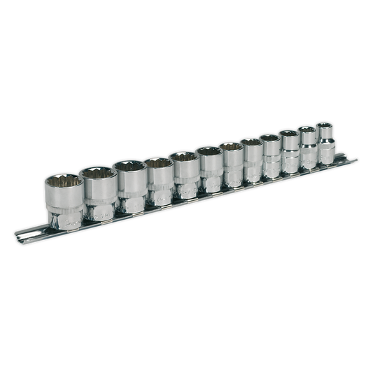 Sealey Socket Set 12 Pieces 3/8" Square Drive 12-Point WallDrive Metric AK2682