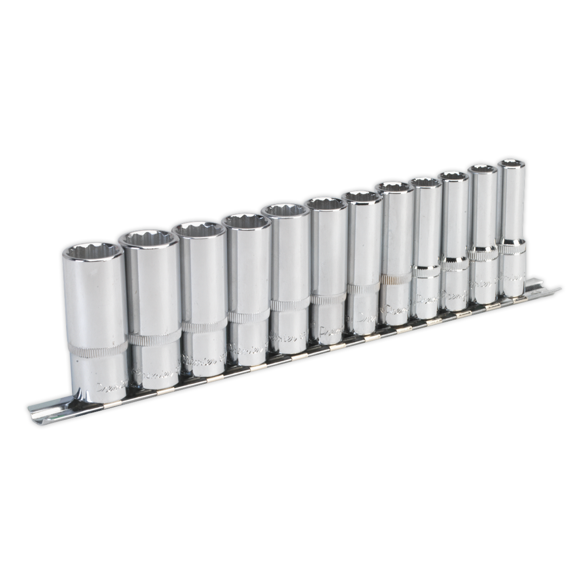Sealey Socket Set 12 Pcs 3/8" Square Drive 12 Point Deep WallDrive Metric AK2683