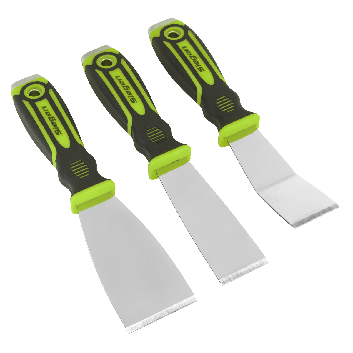 Sealey Scraper Set With Hammer Cap & Soft Grip Handles 3 Pieces Tool S0856