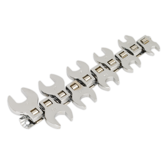 Sealey Crows Foot Open End Spanner Set 10pc 3/8" Square Drive Metric S0866
