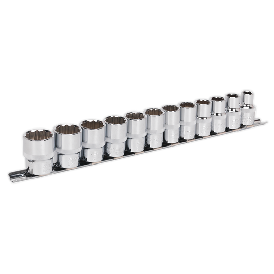 Sealey Socket Set 12 Pieces 1/2" Square Drive 12 Point WallDrive Metric AK2684
