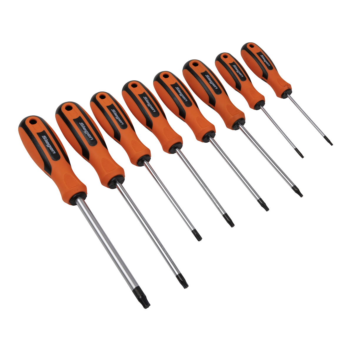 Sealey 8 Piece Torx Screwdriver Set Hardened Chrome Vanadium Steel Shafts S0897