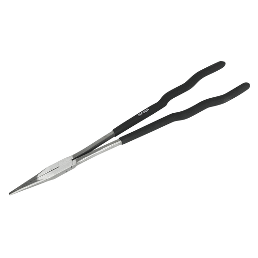 Sealey Needle Nose Pliers Extra-Long 400mm Straight Fully Polished Finish S0925