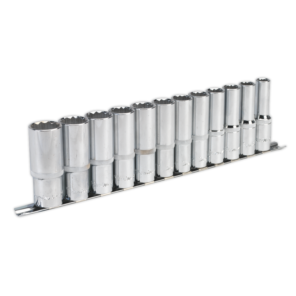 Sealey Socket Set 12 Pcs 1/2" Square Drive 12 Point Deep WallDrive Metric AK2685