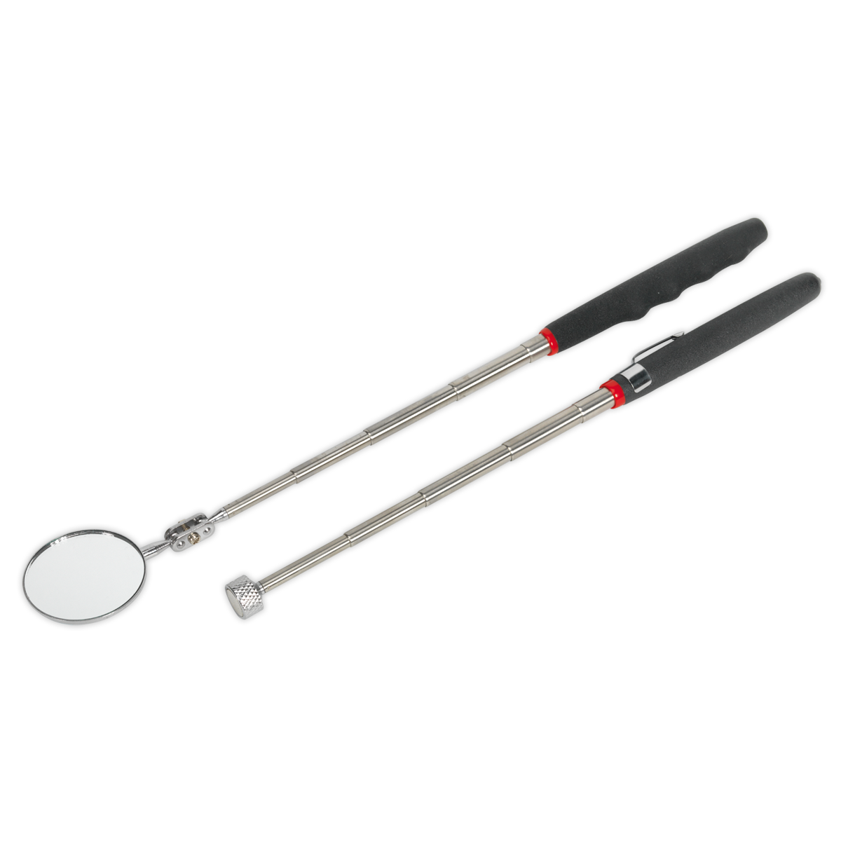 Sealey Telescopic Magnetic Pick-Up Tool & Inspection Mirror Set 2 Pieces S0940
