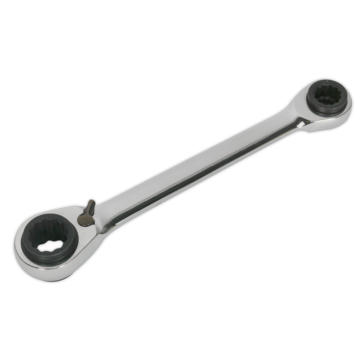 Sealey Ratchet Ring Spanner 4-in-1 Reversible Metric Chrome Vanadium Steel S0983