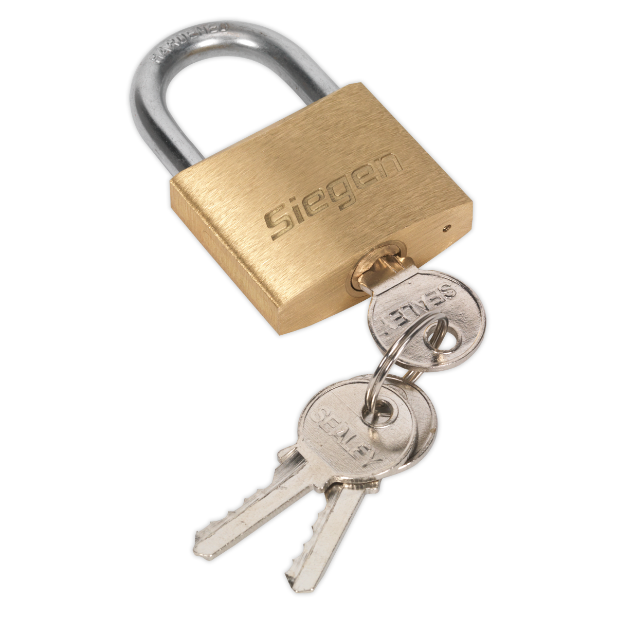 Sealey 40mm Brass Body Padlock With Brass Cylinder & Three Keys Lock Set S0987
