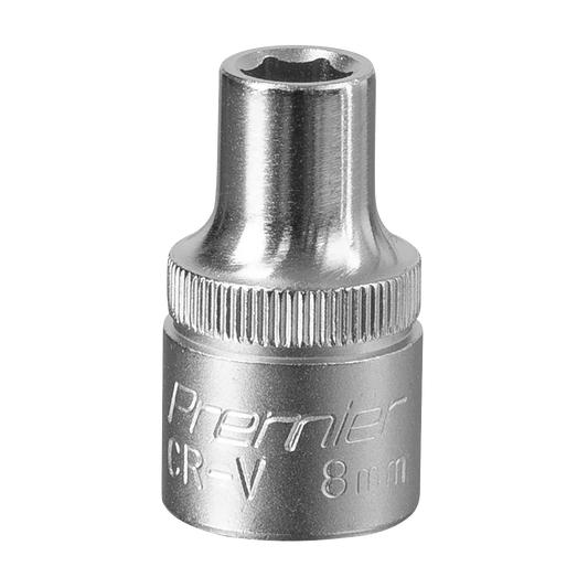 Sealey WallDrive Socket Tool 8mm 1/2" Square Drive Chrome Vanadium Steel S1208