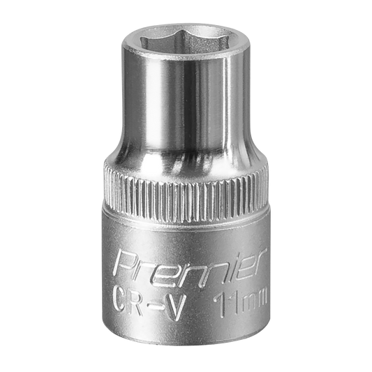 Sealey WallDrive Socket Tool 11mm 1/2" Square Drive Chrome Vanadium Steel S1211