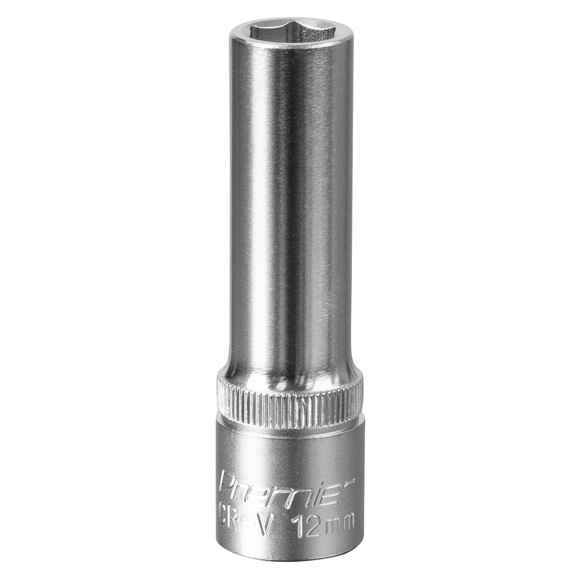 Sealey WallDrive Socket 12mm Deep 1/2" Square Drive Chrome Vanadium Steel S1212D