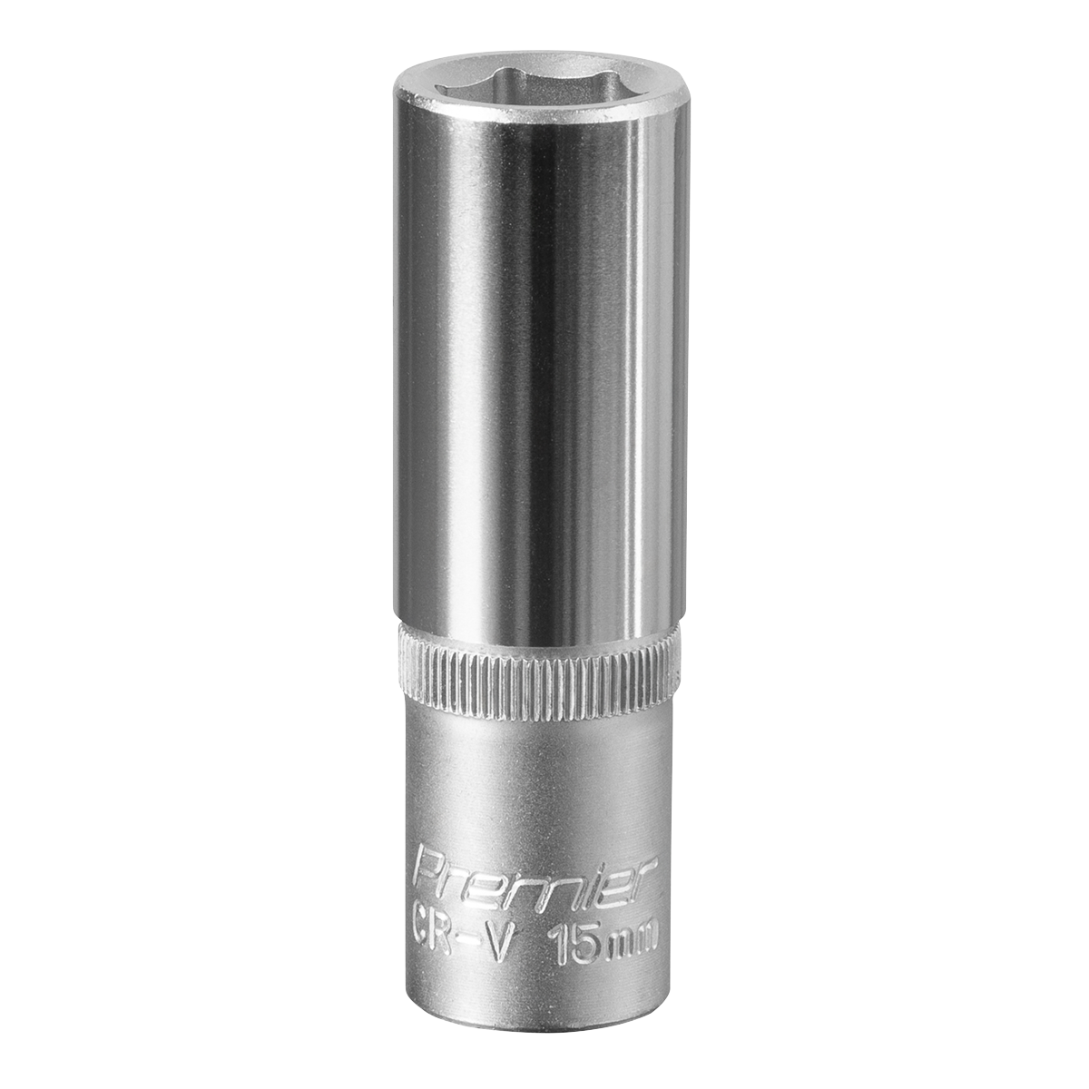 Sealey WallDrive Socket 15mm Deep 1/2" Square Drive Chrome Vanadium Steel S1215D