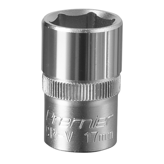 Sealey WallDrive Socket Tool 17mm 1/2" Square Drive Chrome Vanadium Steel S1217