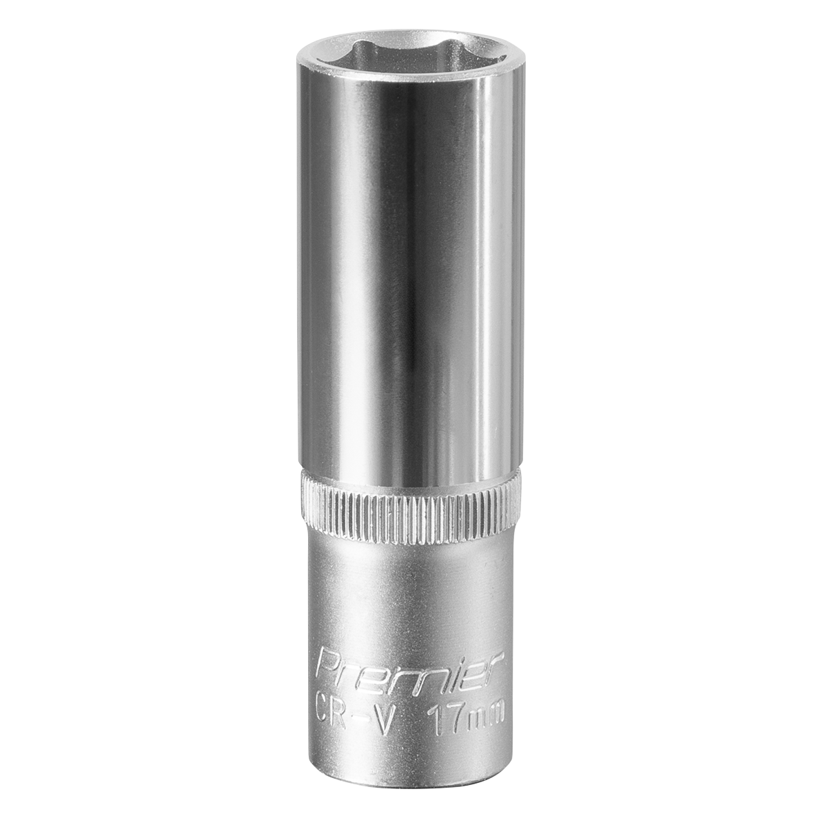 Sealey WallDrive Socket 17mm Deep 1/2" Square Drive Chrome Vanadium Steel S1217D
